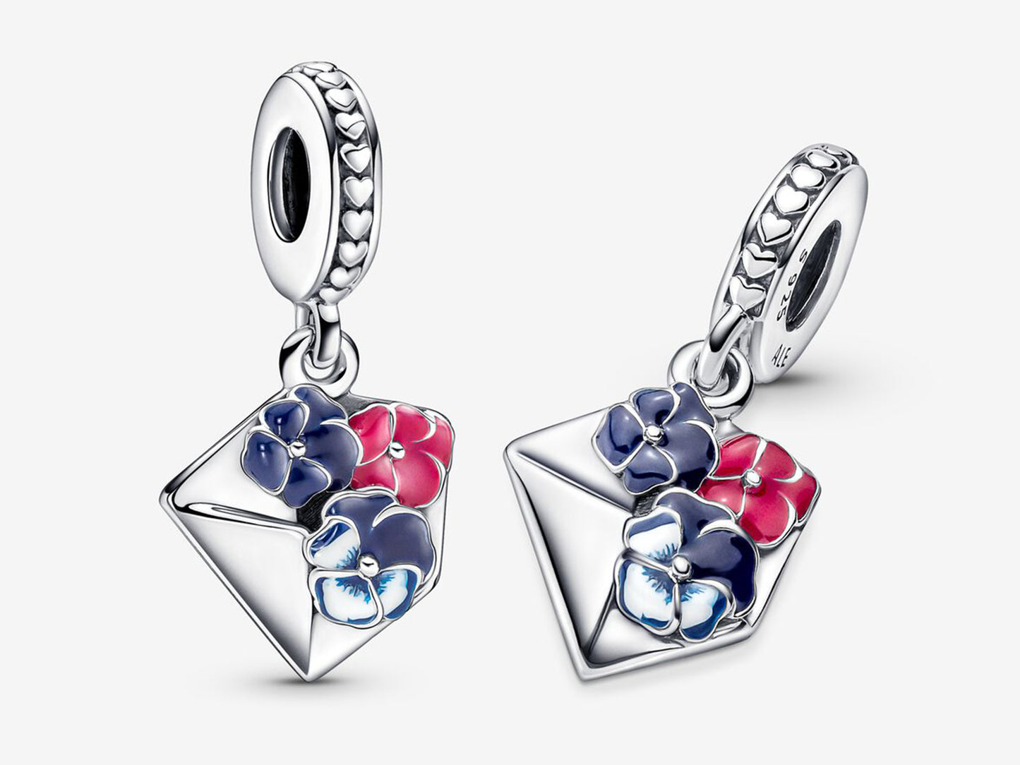 Tri-Color Pansy Envelope Charm