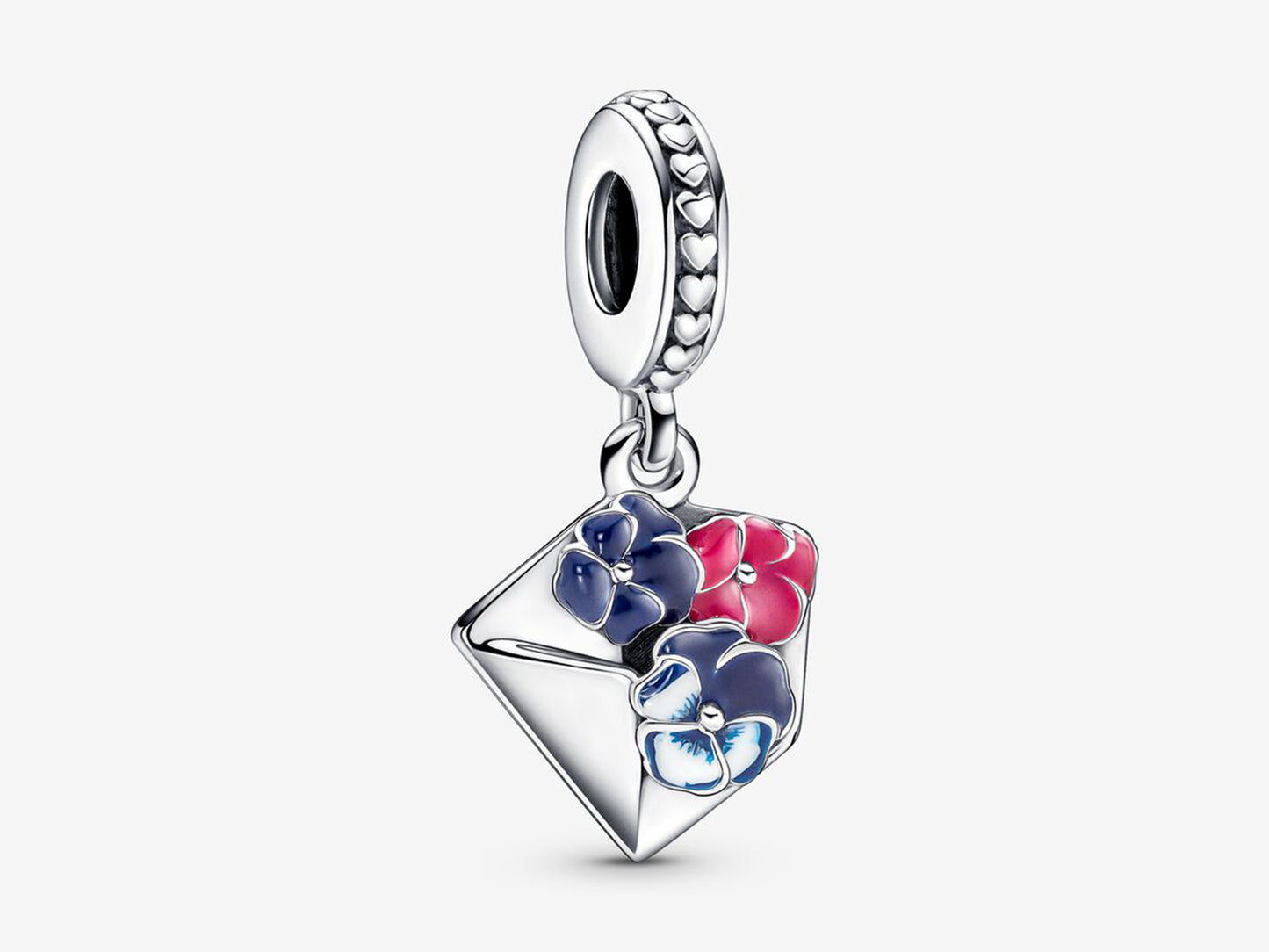 Tri-Color Pansy Envelope Charm