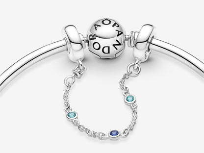 Triple Blue Stone Safety Chain