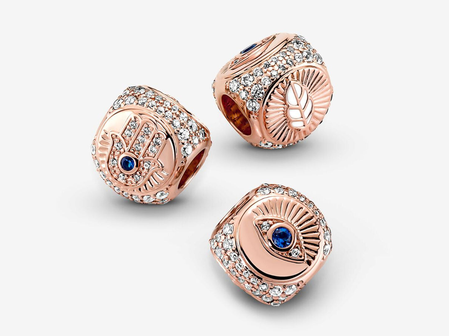 Hamsa, All-seeing Eye & Feather Three-sided Charm