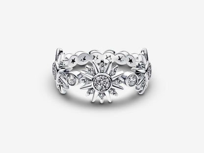 Triple Sunburst Ring