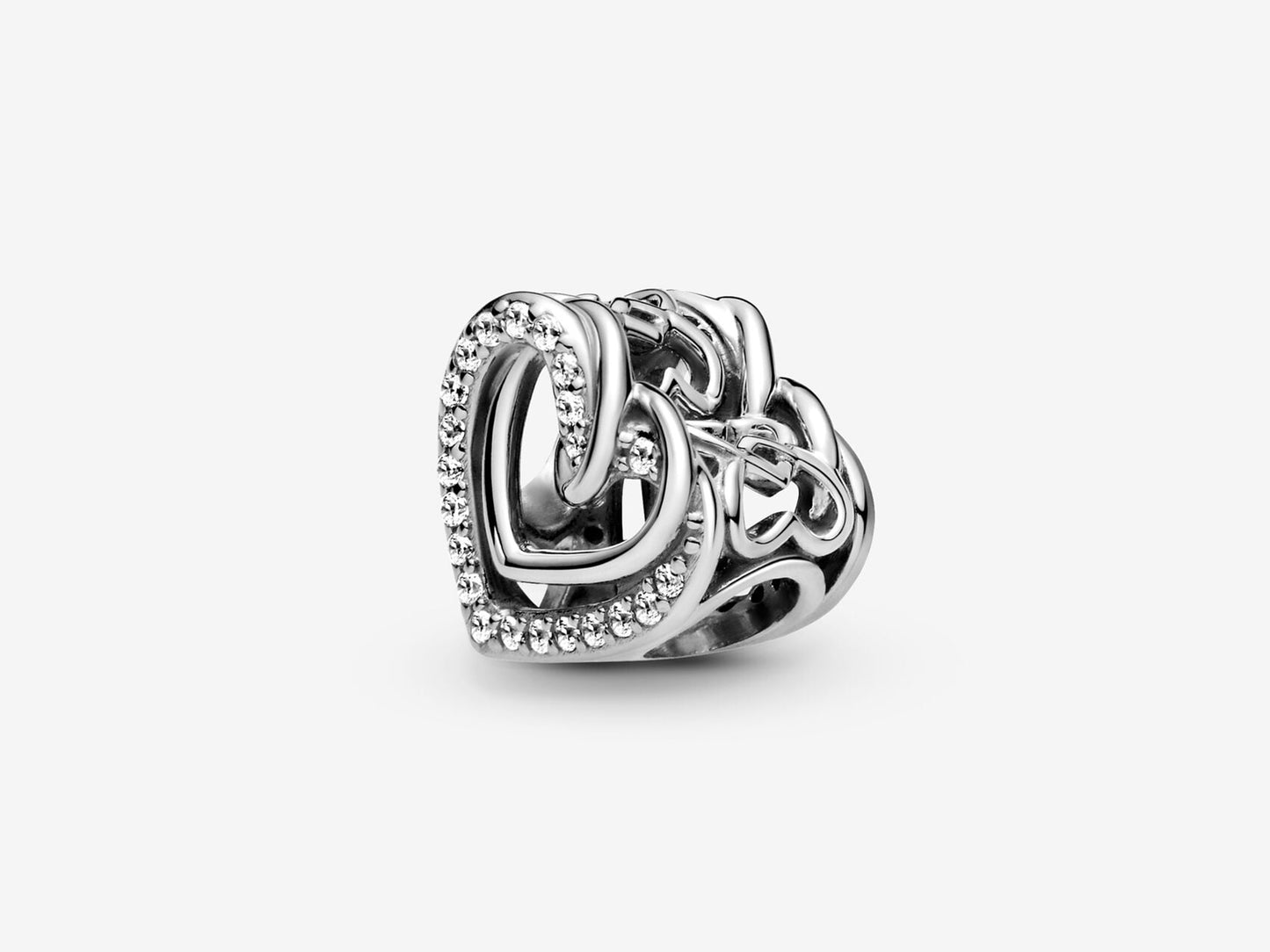 Sparkling Entwined Hearts Charm