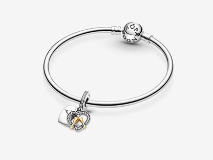 Two-tone Happy Anniversary Dangle Charm