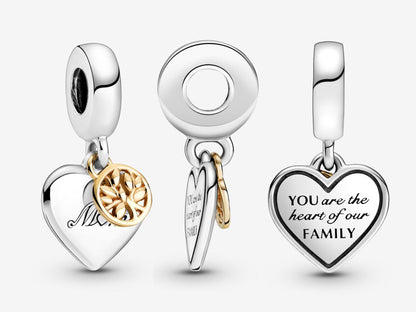 Two-Tone Family Tree Charm