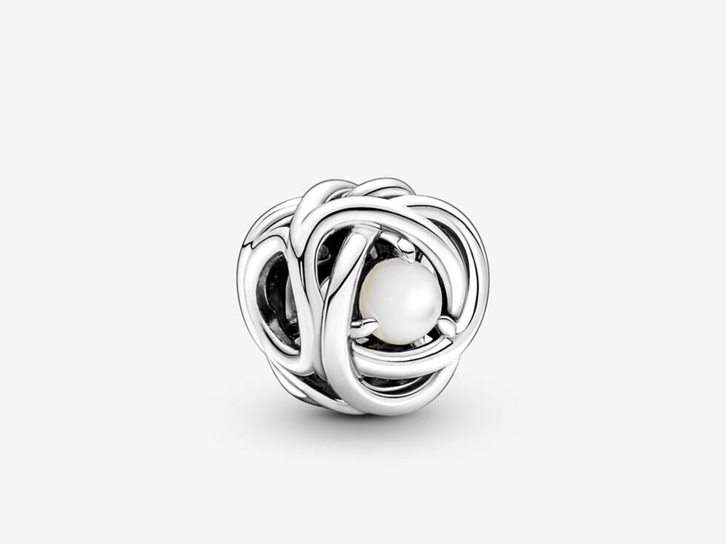 White Pearl Loop Charm