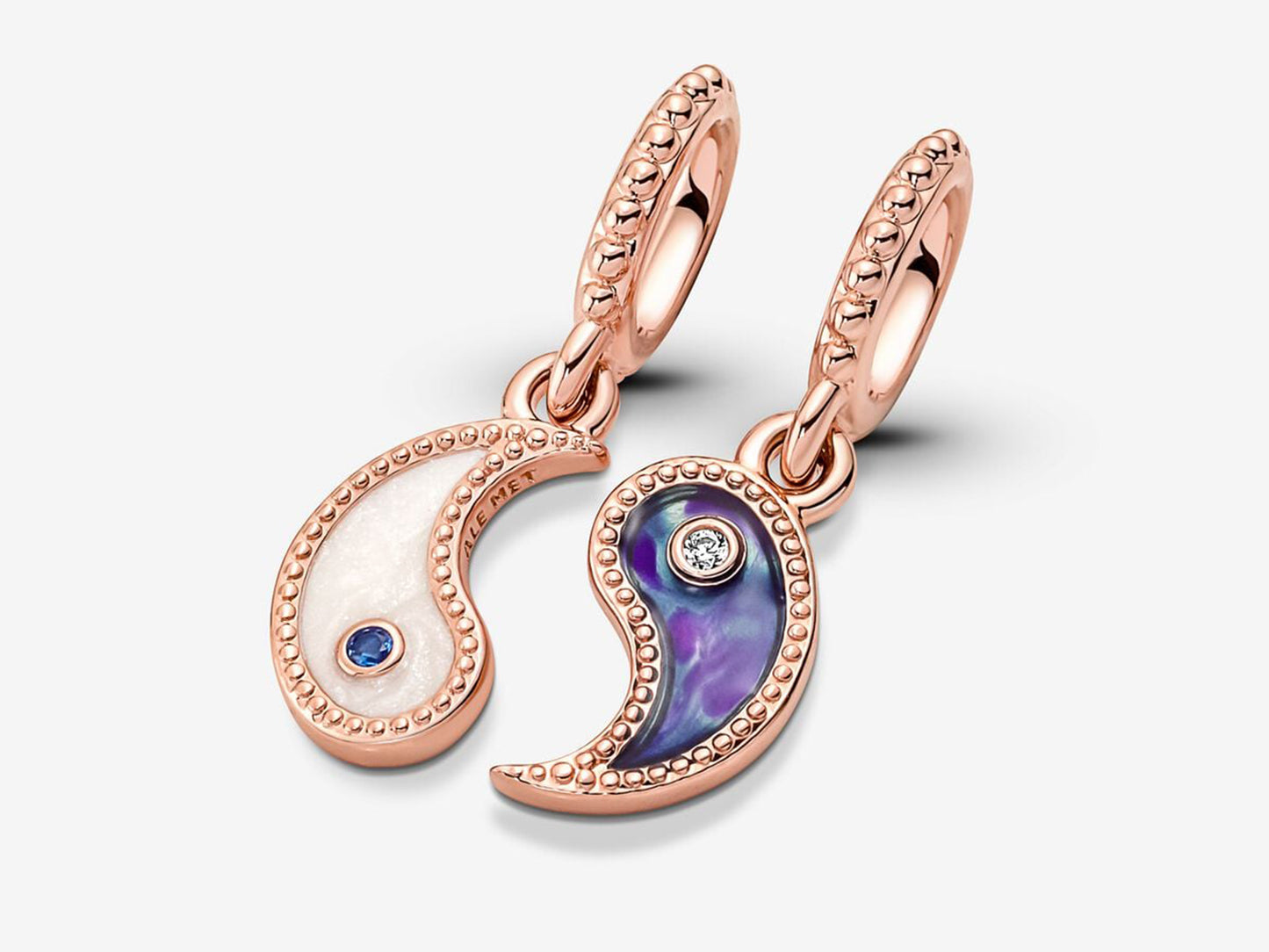 Splittable Yin & Yang Sparkling Dangle Charm