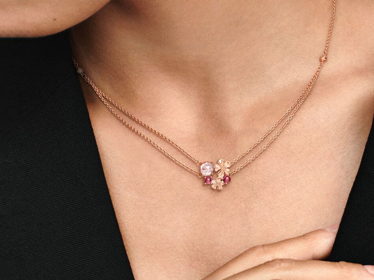 Pink Blossom Double Chain
