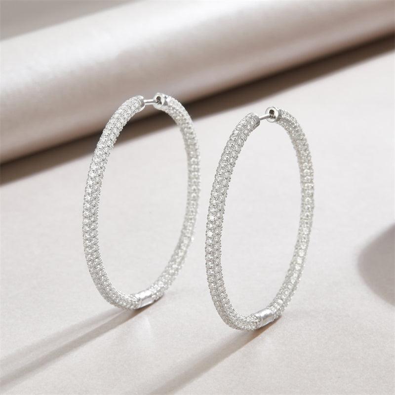 Professional Moissanite Earrings in 925 Silver
