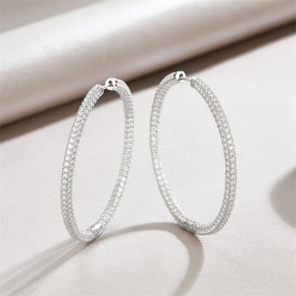Professional Moissanite Earrings in 925 Silver