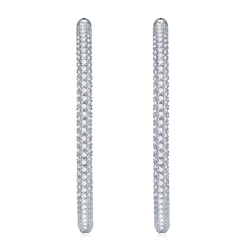 Professional Moissanite Earrings in 925 Silver