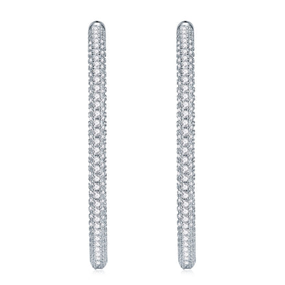 Professional Moissanite Earrings in 925 Silver