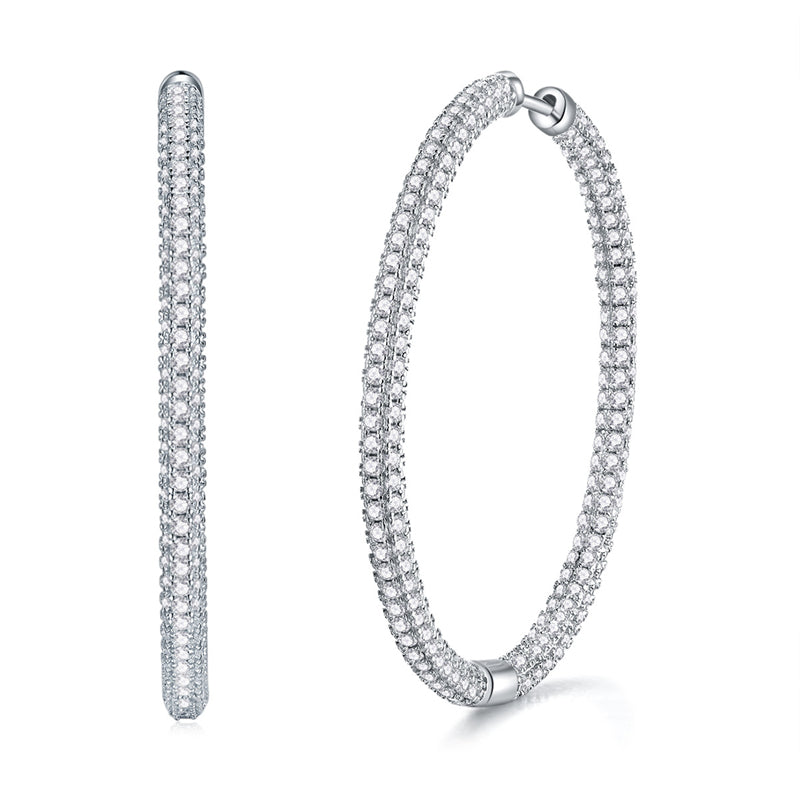 Professional Moissanite Earrings in 925 Silver