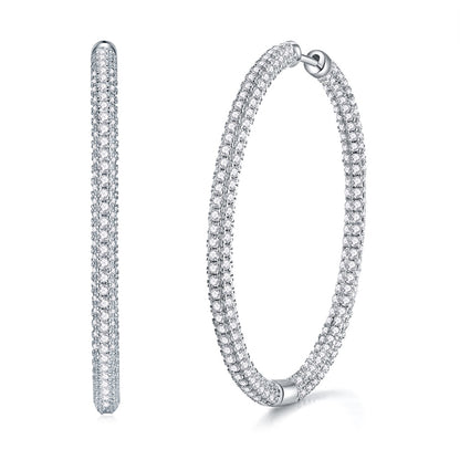 Professional Moissanite Earrings in 925 Silver