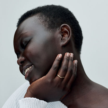 14k Gold Undulating Band Ring