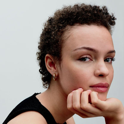 Round Open Gold Hoop Earrings