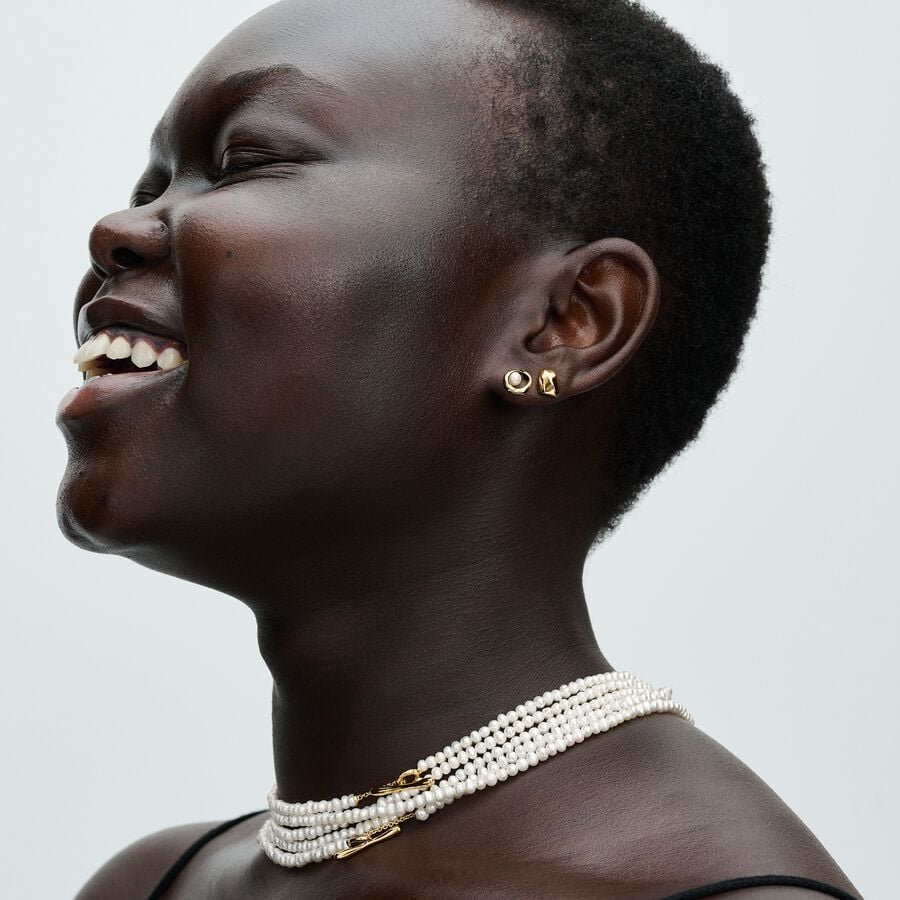 14k Gold Pearl Earrings