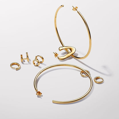 Gold Open Hoop Earrings
