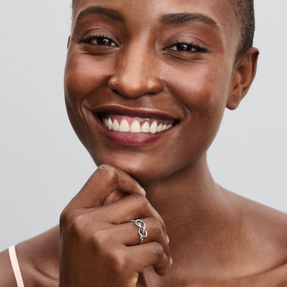 Two-Tone Sparkling Heart Double Dangle Charm