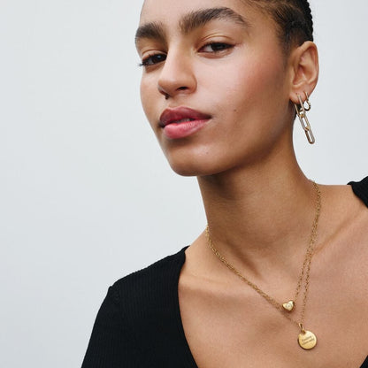 14K Gold Engravable Heart Charm