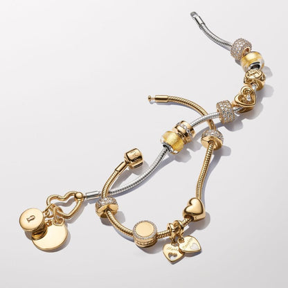 Mother-Daughter Double Heart Charm