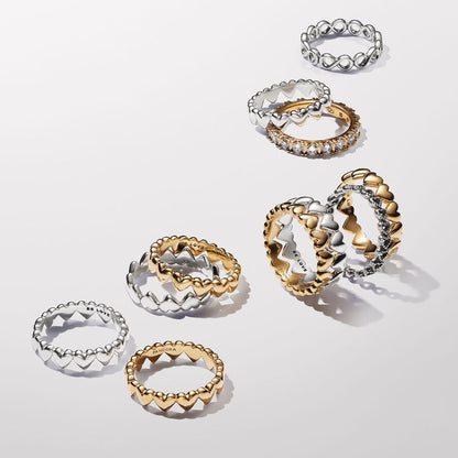 Gold Heart Band Ring