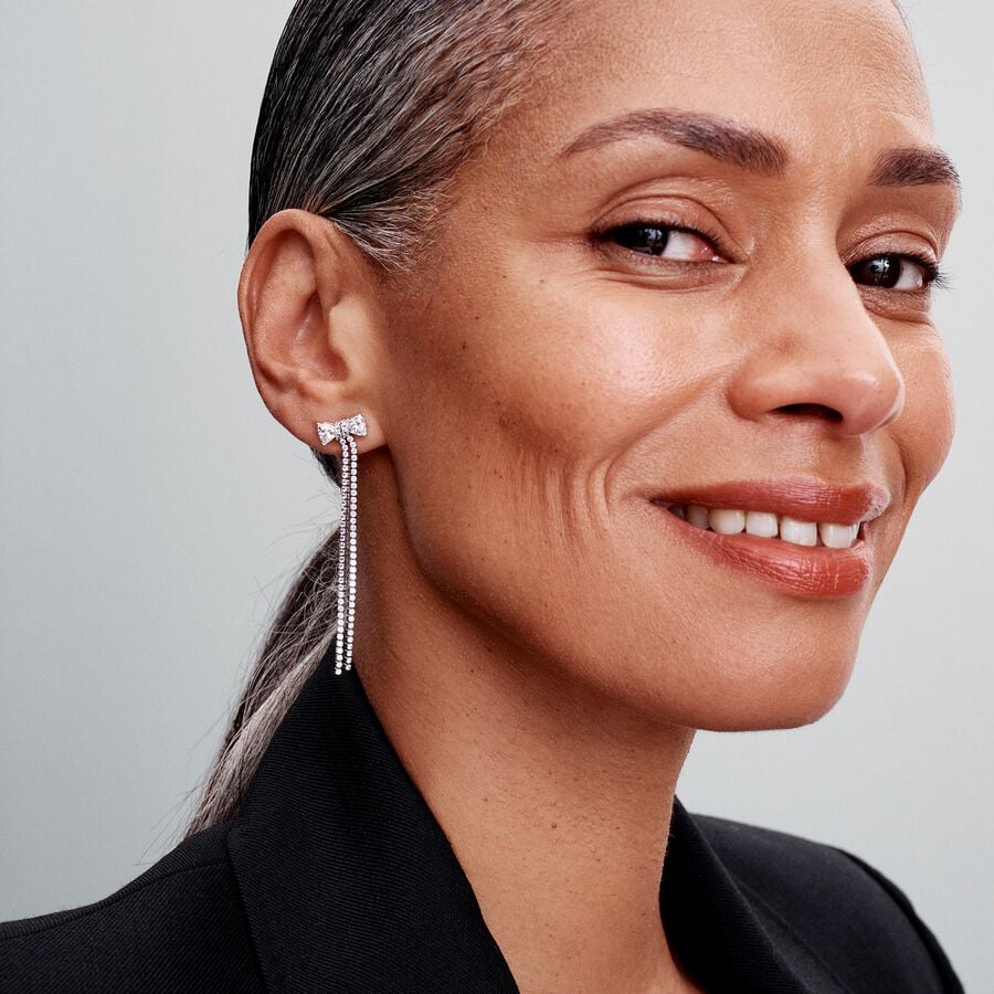 Glamorous Bow Drop Earrings