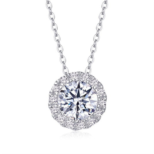Refined Cross Chain Necklace Featuring Moissanite Accents