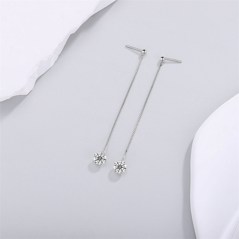 Refined Geometric Moissanite Stud Earrings