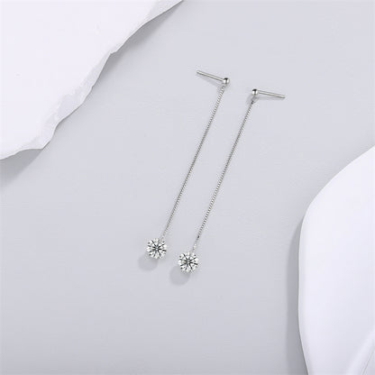 Refined Geometric Moissanite Stud Earrings