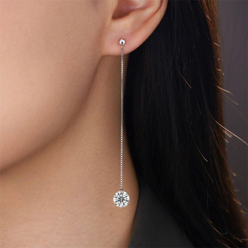 Refined Geometric Moissanite Stud Earrings