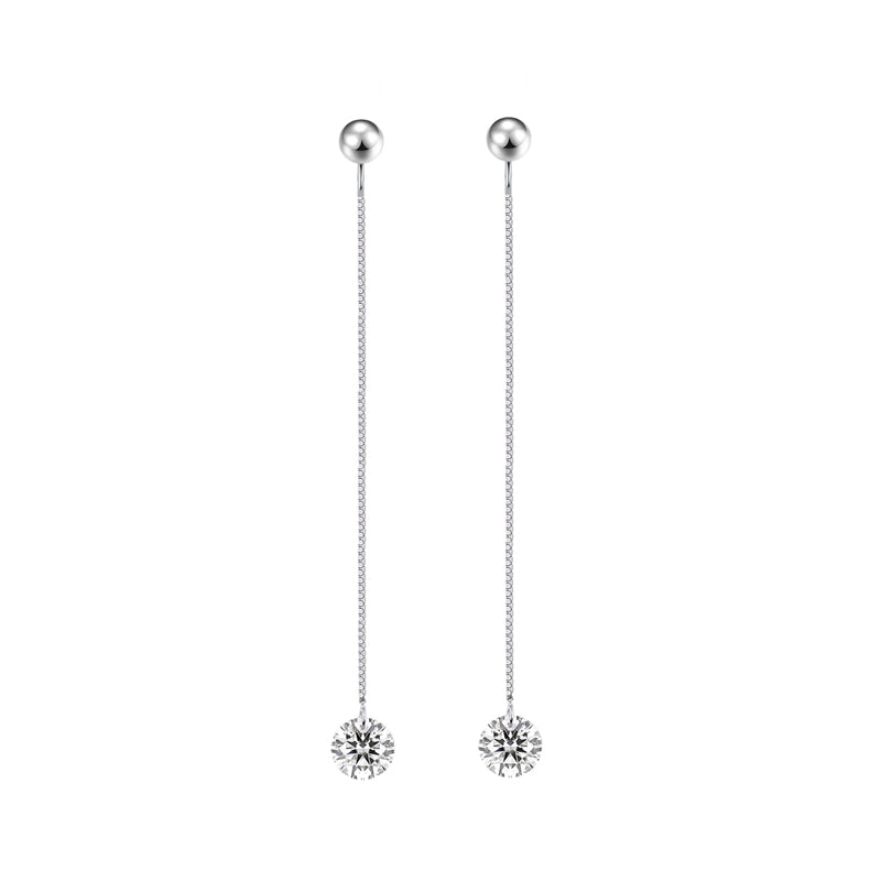 Refined Geometric Moissanite Stud Earrings