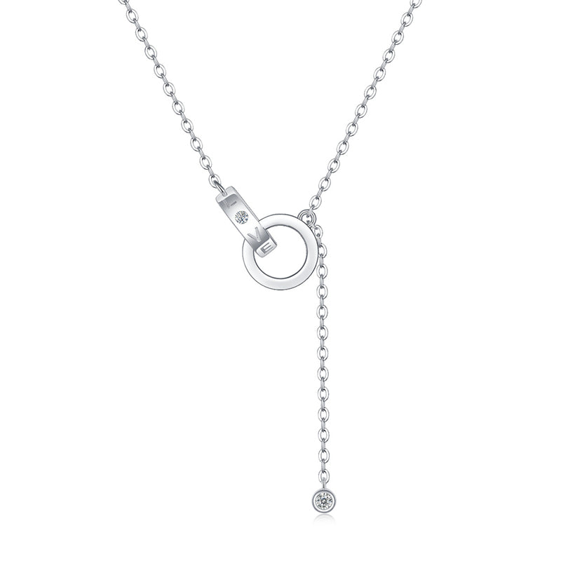 Refined Interlocking Circle Necklace for Women