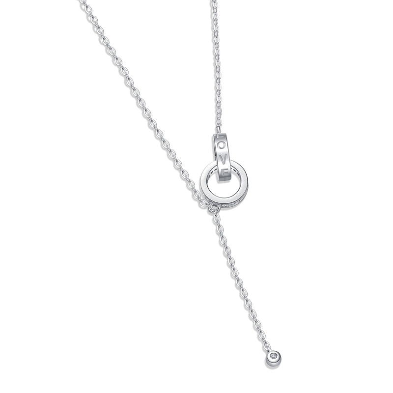 Refined Interlocking Circle Necklace for Women