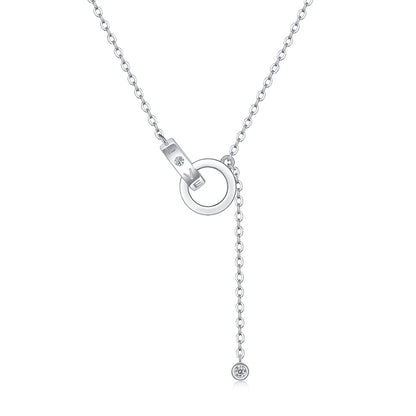 Refined Interlocking Circle Necklace for Women