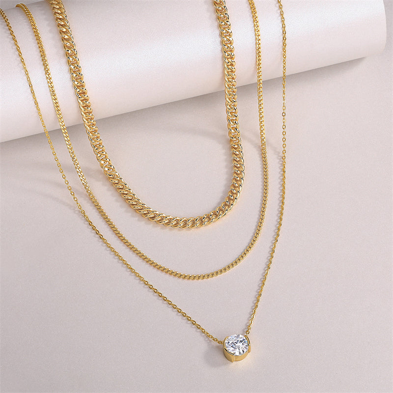 Refined Women's Moissanite Necklace for Office and Casual Wear