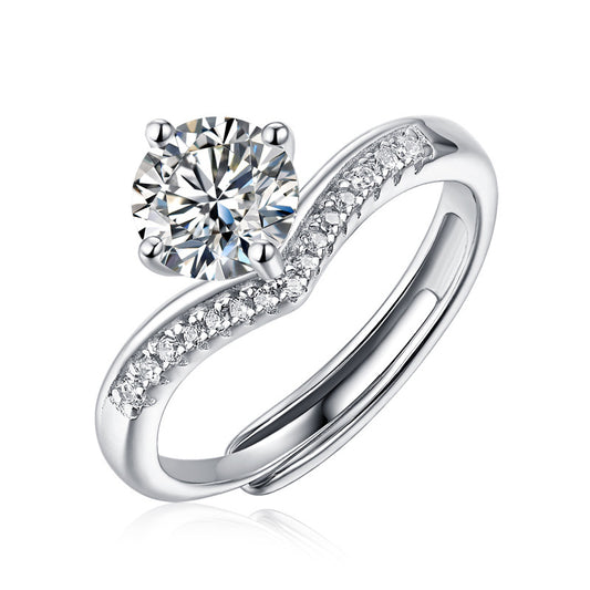 Regal Crown Ring with Moissanite