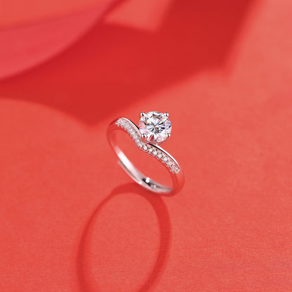 Regal Crown Ring with Moissanite
