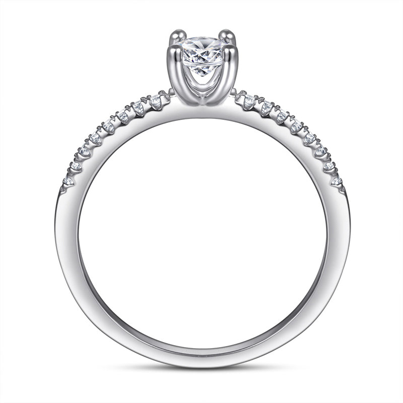 S925 Sterling Silver 0.5ct Solitaire Ring - Korean Style Minimalist Zirconia Jewelry