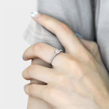 S925 Sterling Silver 0.5ct Solitaire Ring - Korean Style Minimalist Zirconia Jewelry