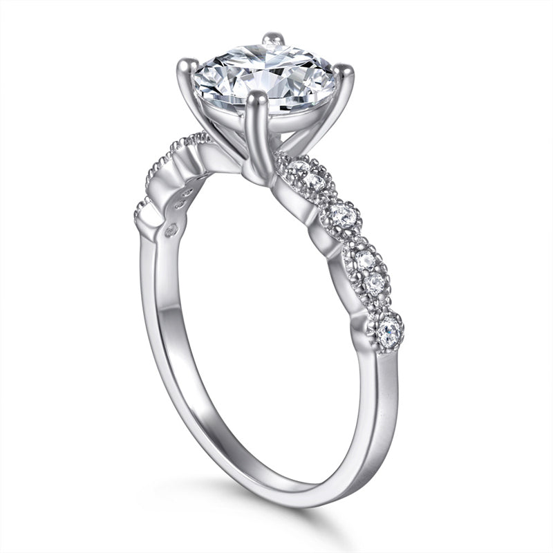 S925 Sterling Silver AAA Zirconia Ring - Elegant Rose Gold Plated Stackable Jewelry