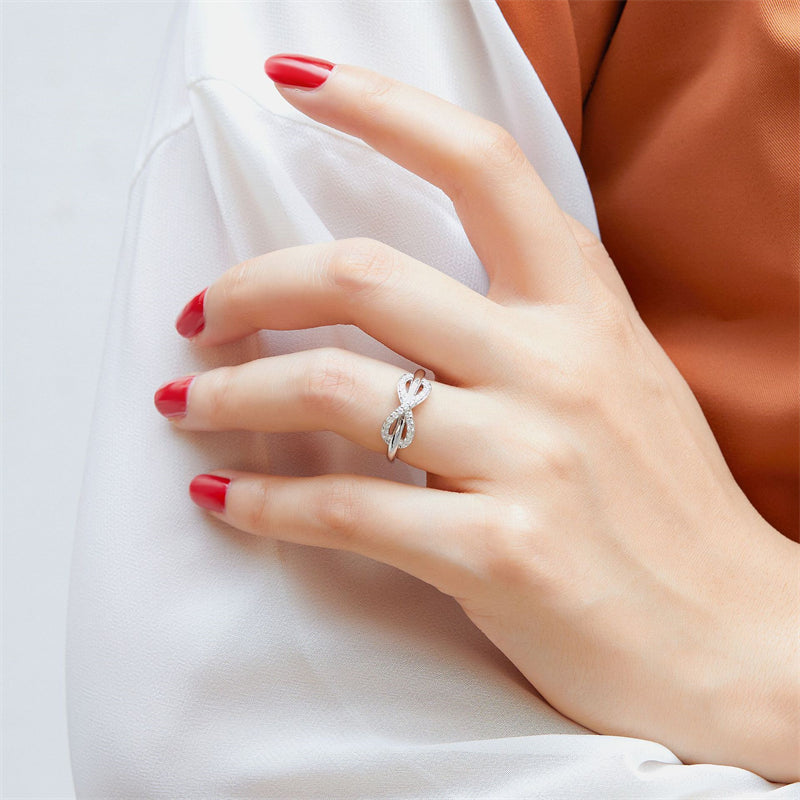 S925 Sterling Silver Bow Ring - Elegant & Feminine Jewelry for Women