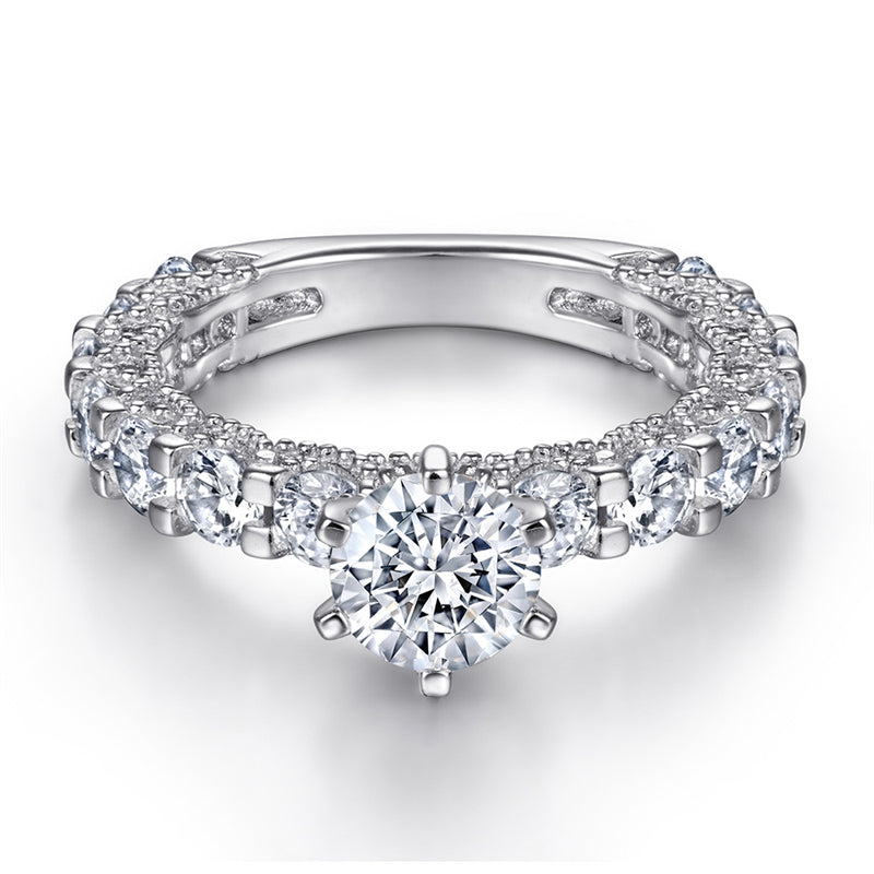 S925 Sterling Silver Bridal Ring Set - Elegant Stackable Wedding Jewelry