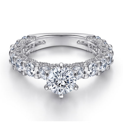 S925 Sterling Silver Bridal Ring Set - Elegant Stackable Wedding Jewelry