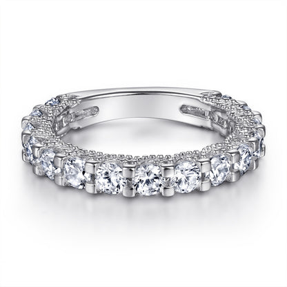 S925 Sterling Silver Bridal Ring Set - Elegant Stackable Wedding Jewelry