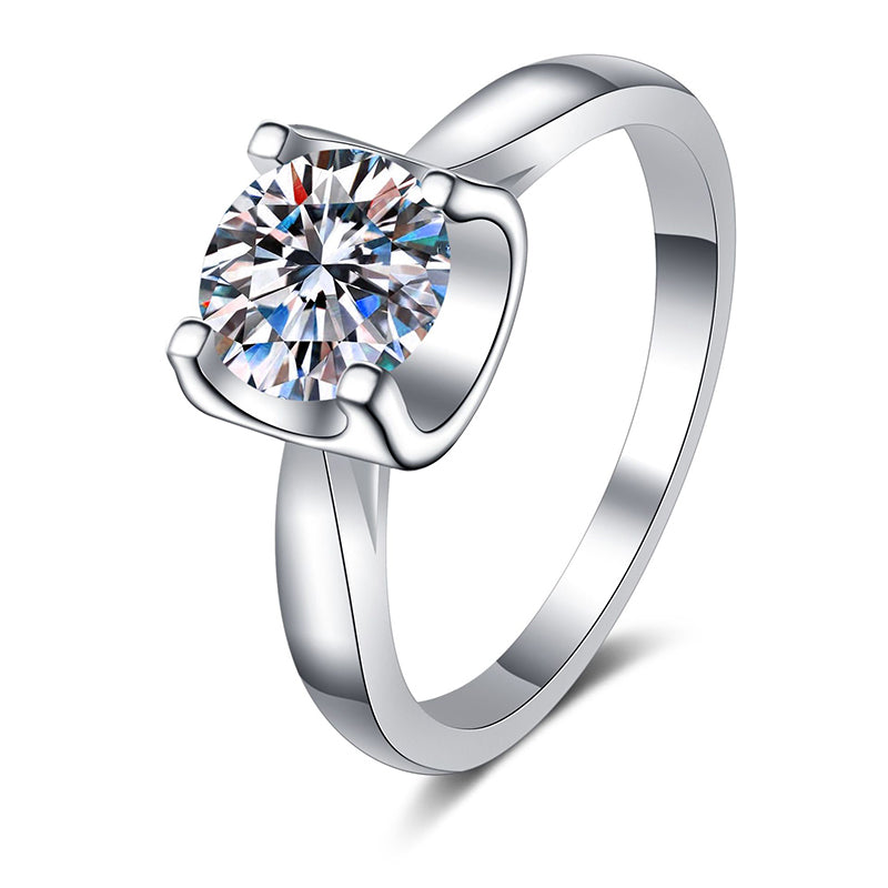 S925 Sterling Silver Bullhead Moissanite Ring | Korean Style Adjustable Security Lock Design