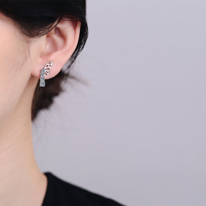 S925 Sterling Silver Butterfly Earrings with 1.24CT Moissanite - Elegant & Trendy Ins Style Jewelry