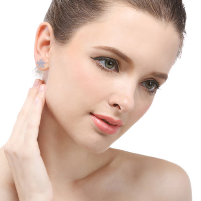 S925 Sterling Silver CZ Stud Earrings - Korean Minimalist Diamond Earrings with Plastic Backs