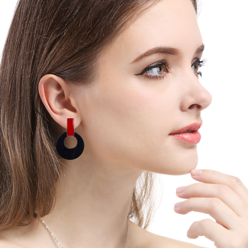 S925 Sterling Silver Circle Stud Earrings - Minimalist Geometric Earrings with Rubber Backs