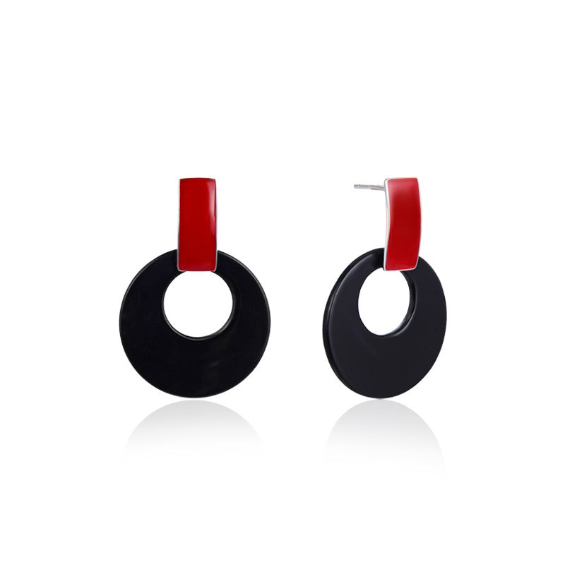 S925 Sterling Silver Circle Stud Earrings - Minimalist Geometric Earrings with Rubber Backs