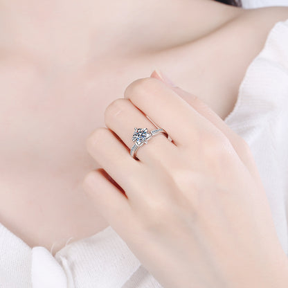 S925 Sterling Silver Crown Moissanite Ring PT950 Plated - Adjustable "Gold-Eater Beast" Inspired Royal Ring